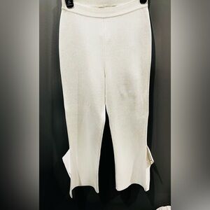 Stella McCartney Ivory Viscose Blend Flared Hem Stretch Cropped Pants Sz 26